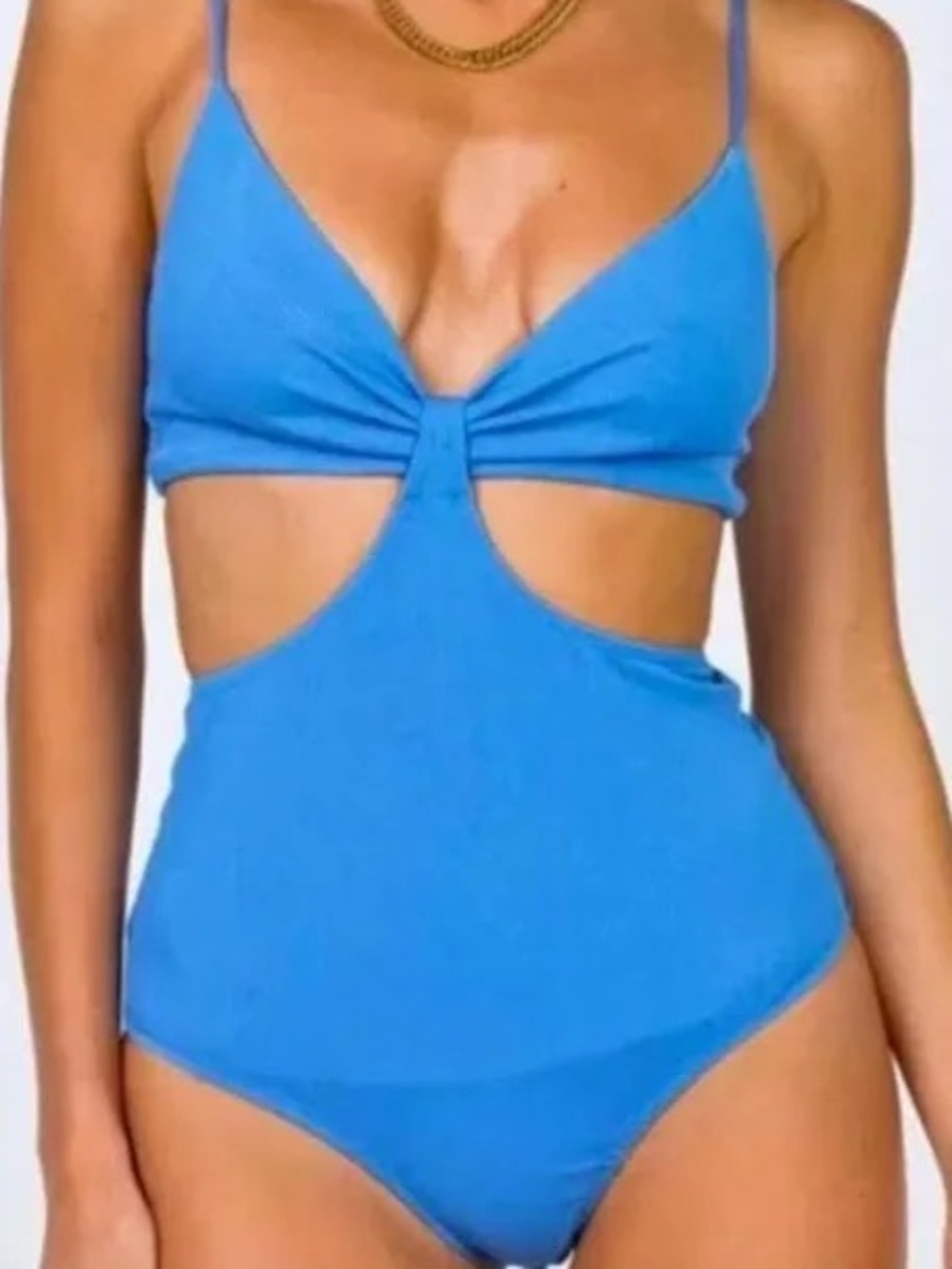 Blue Cutout bodysuit top Princess Polly size 4
